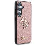Coque Guess Glitter Script Big 4G Logo pour Samsung Galaxy S25 - Pink – Image 2
