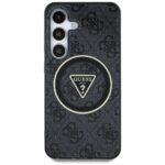 Coque Guess IML Metal Glitter 4G Circle Triangle MagSafe pour Samsung Galaxy S25 Plus - Black – Image 3