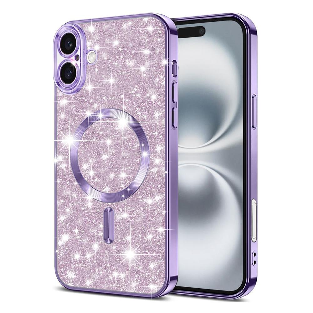 1944595 Coque Techsuit Luxury Glitter MagSafe pour iPhone 16 Plus - Light Purple – Image 1