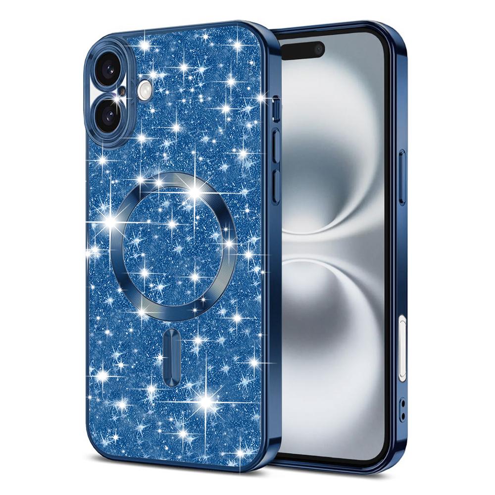 1944631 Coque Techsuit Luxury Glitter MagSafe pour iPhone 16 Plus - Deep Blue – Image 1