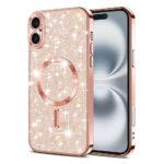 Coque Techsuit Luxury Glitter MagSafe pour iPhone 16 - Rose Gold