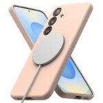 Coque Ringke Silicone Magnetic MagSafe pour Samsung Galaxy S25 Plus - Pink Sand – Image 2