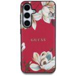Coque Guess Grained Flowers MagSafe pour Samsung Galaxy S25 - Fuchsia – Image 2
