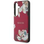 Coque Guess Grained Flowers MagSafe pour Samsung Galaxy S25 - Fuchsia – Image 4