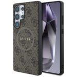 Coque Guess 4G Ring Classic Logo MagSafe pour Samsung Galaxy S25 Ultra - Brown