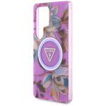 Coque Guess IML Metal Glitter Flowers Triangle MagSafe pour Samsung Galaxy S25 Ultra - Purple – Image 5