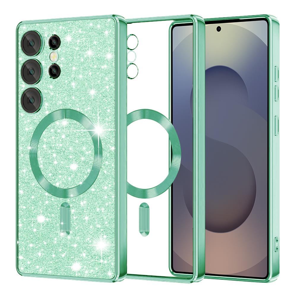 1972093 Coque Techsuit Luxury Glitter MagSafe pour Samsung Galaxy S25 Ultra - Light Green – Image 1
