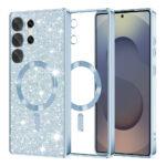 Coque Techsuit Luxury Glitter MagSafe pour Samsung Galaxy S25 Ultra - Light Blue
