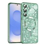 Coque Techsuit Luxury Glitter MagSafe pour Samsung Galaxy S25 - Light Green