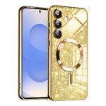 Coque Techsuit Luxury Glitter MagSafe pour Samsung Galaxy S25 - Gold