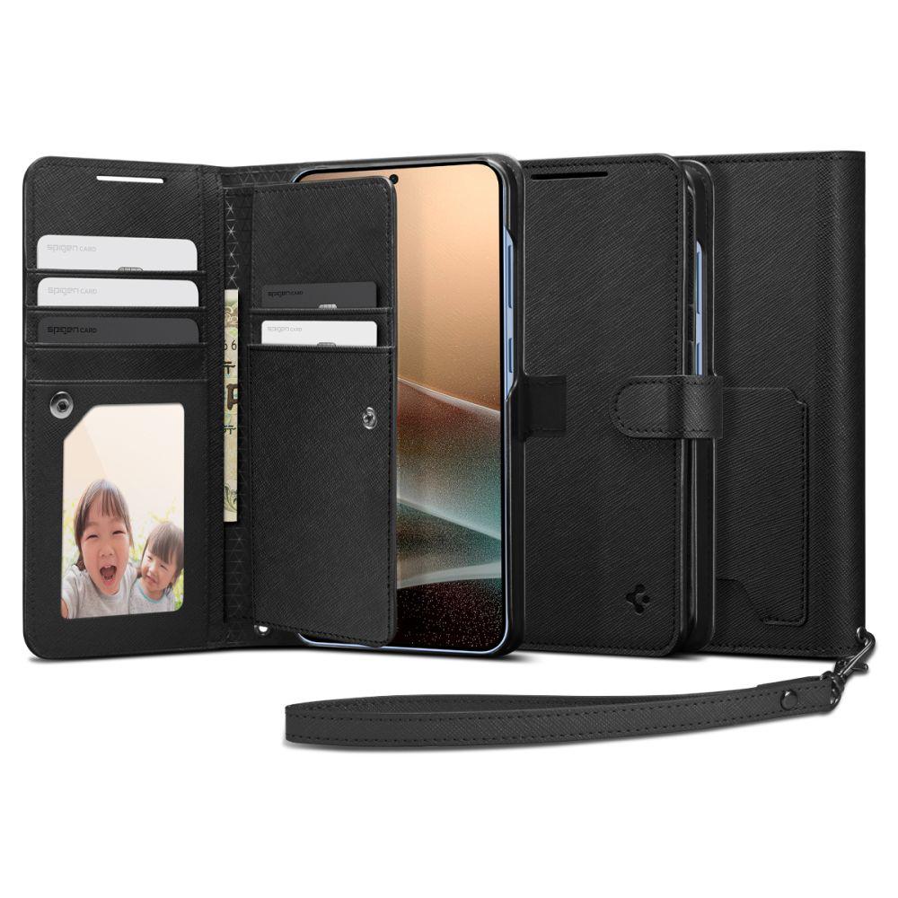 1990159 Étui portefeuille à rabat Spigen Wallet S pour Samsung Galaxy S25 Plus - Black – Image 1