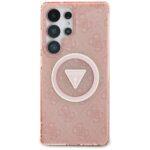 Coque Guess IML Metal Glitter 4G Circle Triangle MagSafe pour Samsung Galaxy S25 Ultra - Pink – Image 2