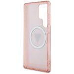 Coque Guess IML Metal Glitter 4G Circle Triangle MagSafe pour Samsung Galaxy S25 Ultra - Pink – Image 5