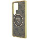 Coque Guess IML Metal Glitter 4G Circle Triangle MagSafe pour Samsung Galaxy S25 Ultra - Brown – Image 5