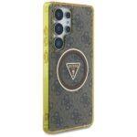 Coque Guess IML Metal Glitter 4G Circle Triangle MagSafe pour Samsung Galaxy S25 Ultra - Brown – Image 3