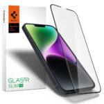 Protection d'écran Spigen Glas.tR Slim pour iPhone 13 / iPhone 13 Pro / iPhone 14 / iPhone 16e - Black