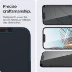 Protection d'écran Spigen Glas.tR Slim pour iPhone 13 / iPhone 13 Pro / iPhone 14 / iPhone 16e - Privacy – Image 2