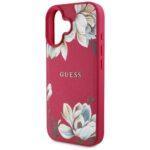 Coque Guess Grained Flowers MagSafe pour iPhone 16 - Fuchsia – Image 4
