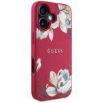 Coque Guess Grained Flowers MagSafe pour iPhone 16 - Fuchsia – Image 3
