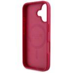 Coque Guess Grained Flowers MagSafe pour iPhone 16 - Fuchsia – Image 5