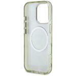 Coque Guess IML Metal Glitter Flowers Triangle MagSafe pour iPhone 16 Pro Max - Green – Image 6