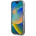 Coque Guess IML Metal Glitter Flowers Triangle MagSafe pour iPhone 16 Pro - Black – Image 4