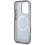 Coque Guess IML Metal Glitter Flowers Triangle MagSafe pour iPhone 16 Pro - Black – Image 5