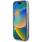 Coque Guess IML Metal Glitter Flowers Triangle MagSafe pour iPhone 16 - Black – Image 4