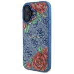 Coque Guess Hardcase 4G Flower Print MagSafe pour iPhone 16 - Blue – Image 2