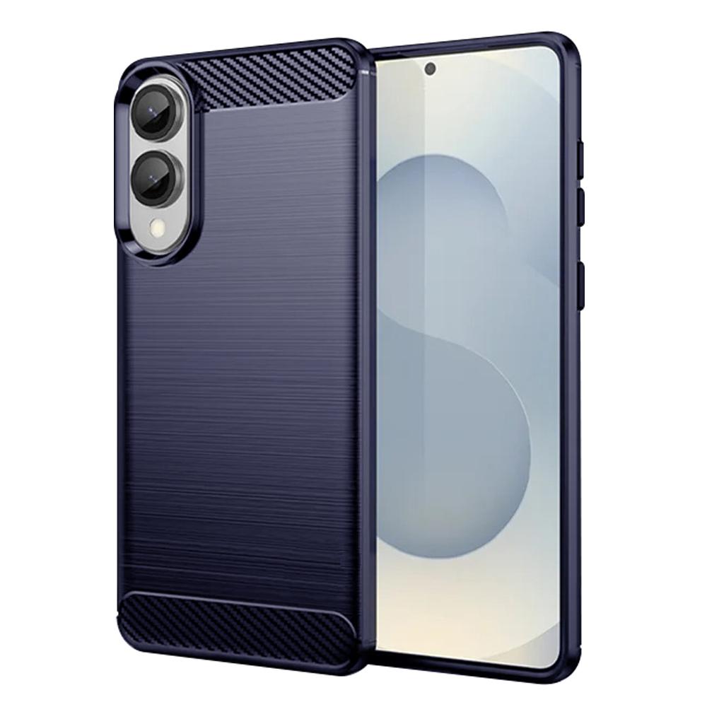 2076139 Coque Techsuit Carbon Silicone pour Samsung Galaxy S25 Edge - Blue – Image 1