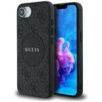Coque Guess 4G Circle Classic Logo MagSafe pour iPhone 16e - Black