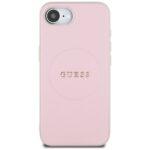 Coque Guess Grained Gold Ring MagSafe pour iPhone 16e - Pink – Image 2