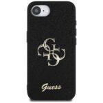 Coque Guess Glitter Fixed Big 4G pour iPhone 16e - Black – Image 2