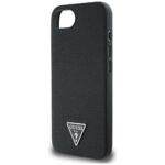 Coque Guess Grained PU Triangle Logo MagSafe pour iPhone 16e - Black – Image 5