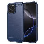 Coque Techsuit Carbon Silicone pour iPhone 16 Pro Max - Blue