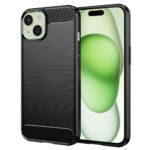 Coque Techsuit Carbon Silicone pour iPhone 15 Plus - Black