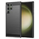 Coque Techsuit Carbon Silicone pour Samsung Galaxy S23 Ultra - Black