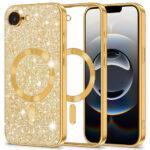 Coque Techsuit Luxury Glitter MagSafe pour iPhone 16e - Gold