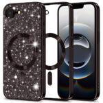 Coque Techsuit Luxury Glitter MagSafe pour iPhone 16e - Black
