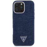 Coque Guess Denim Triangle Logo MagSafe pour iPhone 16 Pro Max - Blue – Image 3