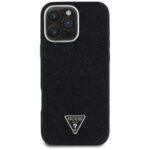 Coque Guess Denim Triangle Logo MagSafe pour iPhone 16 Pro Max - Black – Image 2