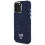 Coque Guess Denim Triangle Logo MagSafe pour iPhone 16 Pro - Blue – Image 3