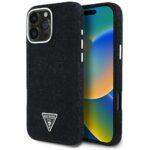 Coque Guess Denim Triangle Logo MagSafe pour iPhone 16 Pro - Black
