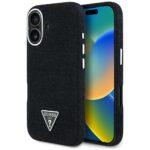 Coque Guess Denim Triangle Logo MagSafe pour iPhone 16 - Black