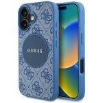 Coque Guess 4G Circle Classic Logo MagSafe pour iPhone 16 - Blue