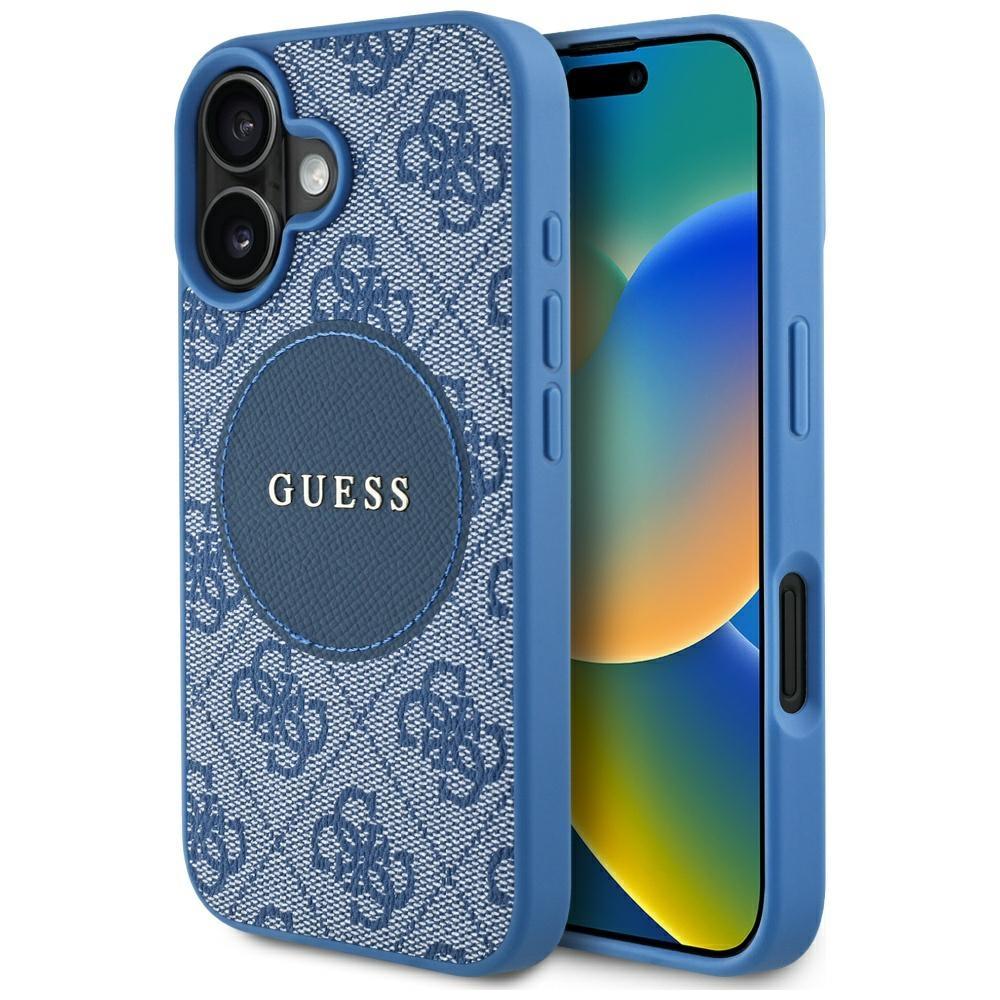 2130037 Coque Guess 4G Circle Classic Logo MagSafe pour iPhone 16 - Blue – Image 1