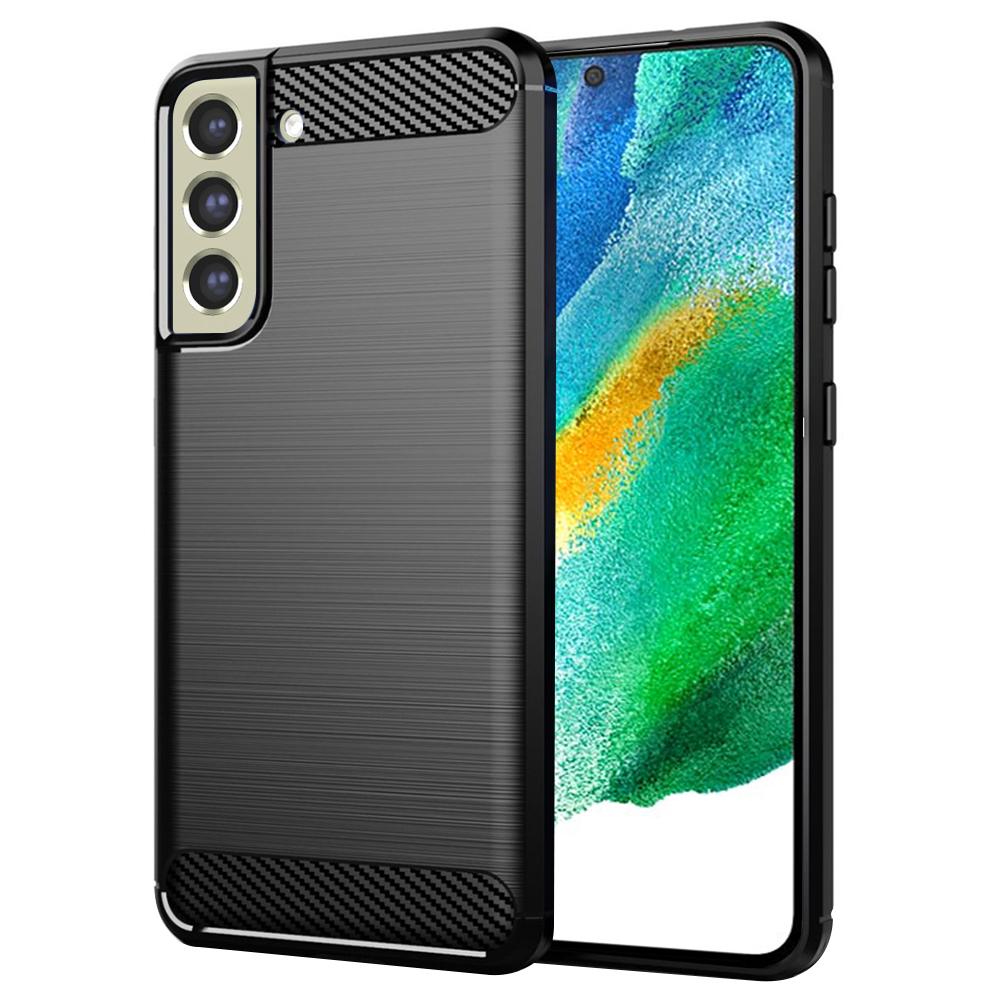 2136163 Coque Techsuit Carbon Silicone pour Samsung Galaxy S21 FE - Black – Image 1