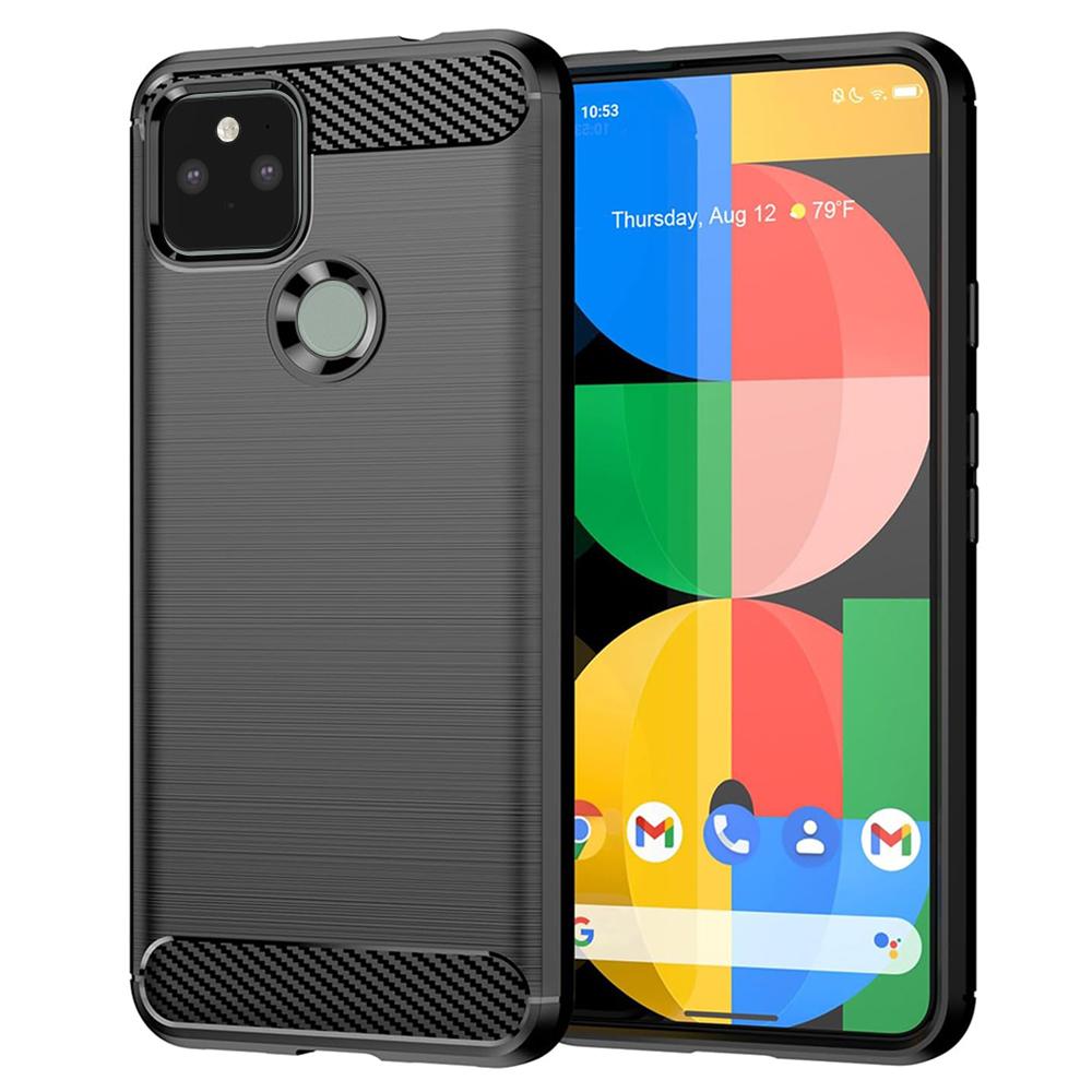2139145 Coque Techsuit Carbon Silicone pour Google Pixel 5 - Black – Image 1