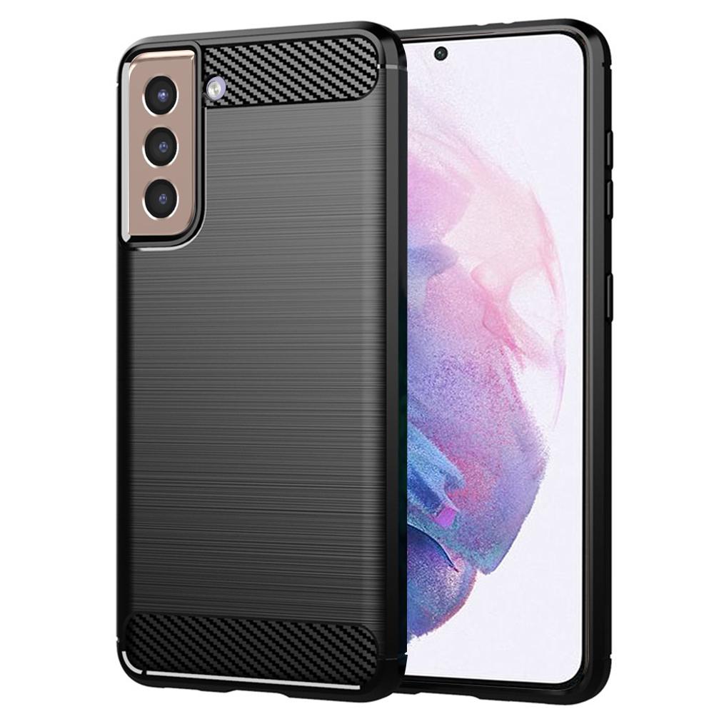 2139511 Coque Techsuit Carbon Silicone pour Samsung Galaxy S21 Plus - Black – Image 1