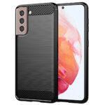 Coque Techsuit Carbon Silicone pour Samsung Galaxy S21 - Black